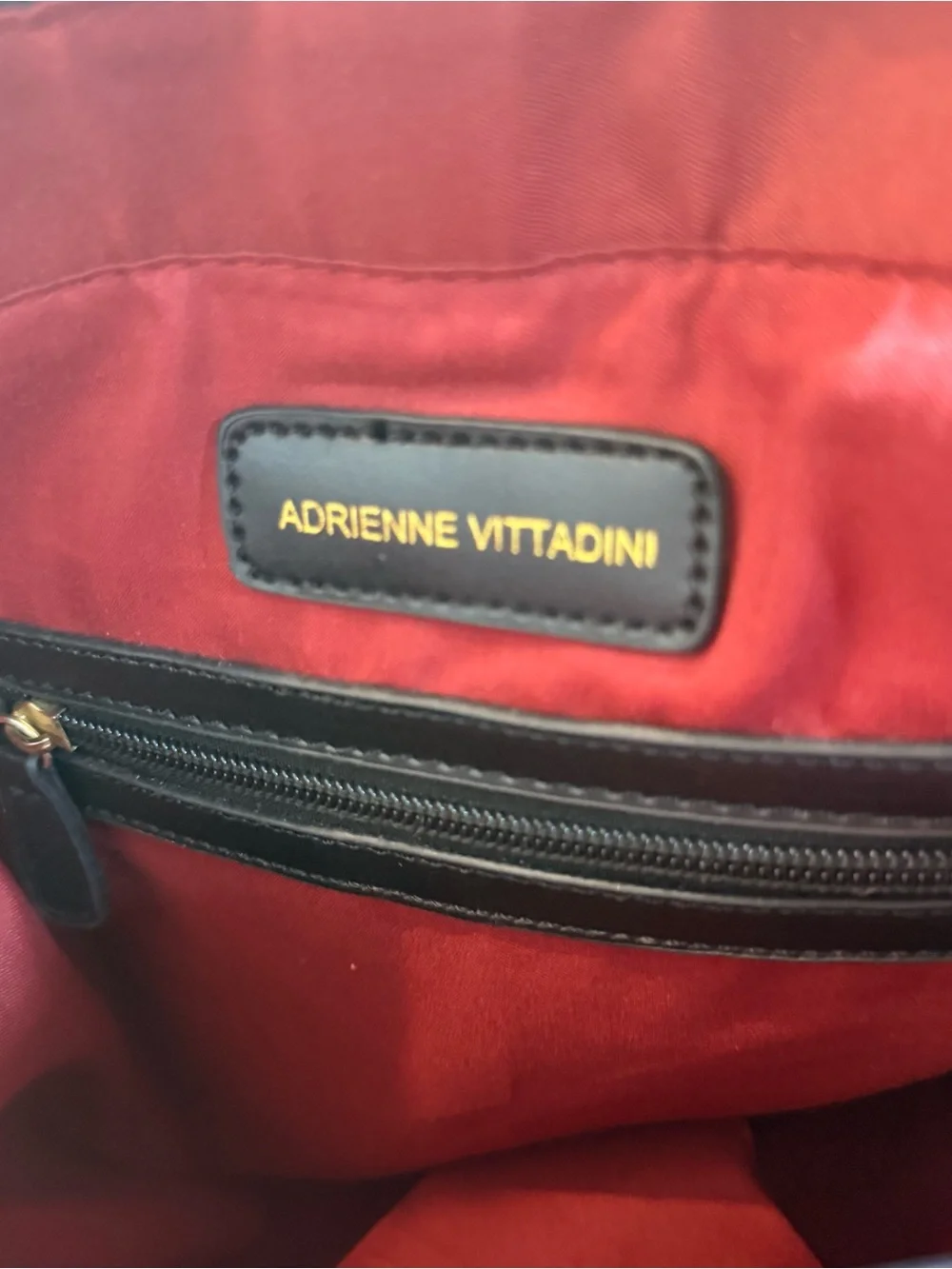 Adrienne Vittadini Quilted Black Tote Bag with Top Handles. Very Good Condition